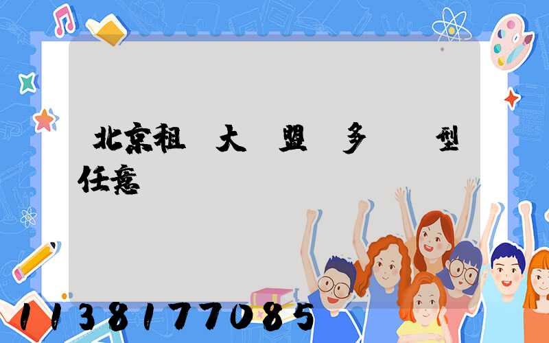 北京租車大聯盟：多樣車型任意選擇