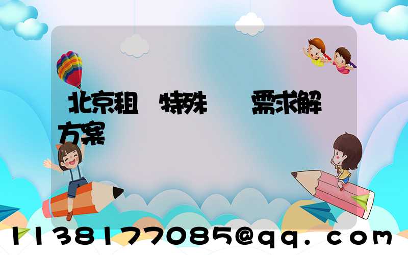 北京租車特殊車輛需求解決方案