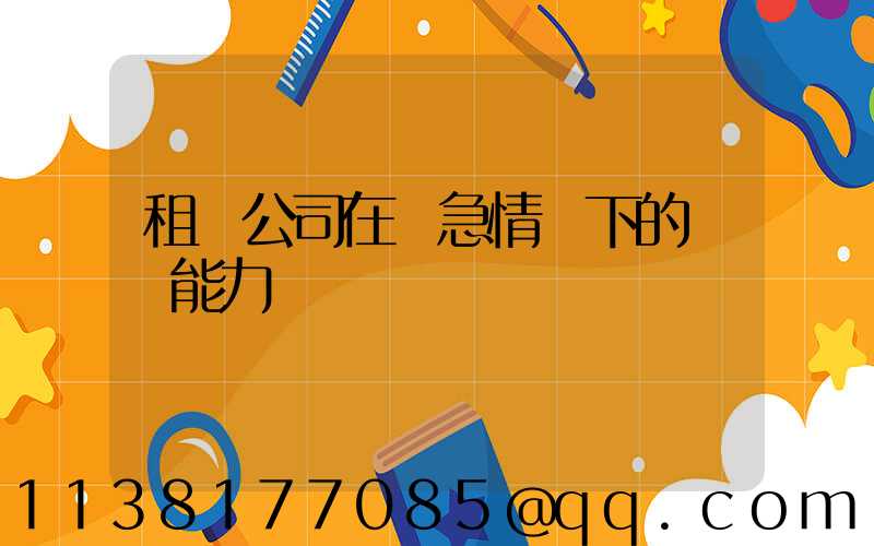 租車公司在緊急情況下的應對能力