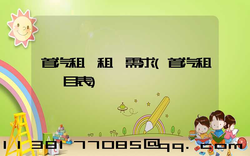 首汽租車租車需求(首汽租車價目表)